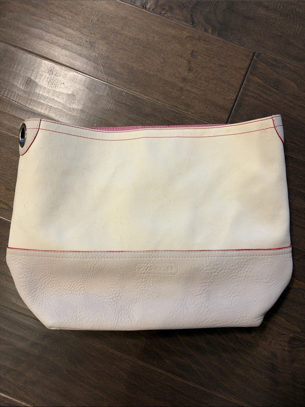 Vintage Canvas Coach Hobo Purse missing strap